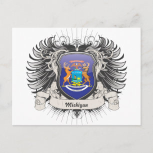 Carte Postale Michigan Crest
