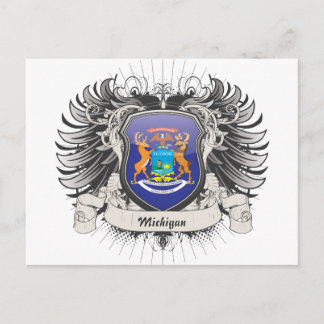 Carte Postale Michigan Crest