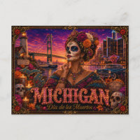 Michigan Día de los Muertos Rétro
