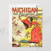 Carte Postale Michigan - État Wolverine (Devant / Derrière)