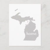 Carte Postale Michigan Home State Grey Michigander Yooper (Devant)