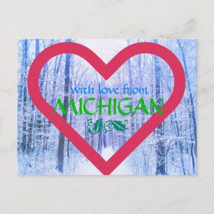 CARTE POSTALE MICHIGAN LOVE HOLIDAY