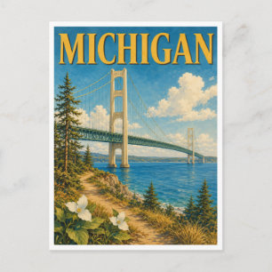 Carte Postale Michigan Pont Mackinac GeoSaga