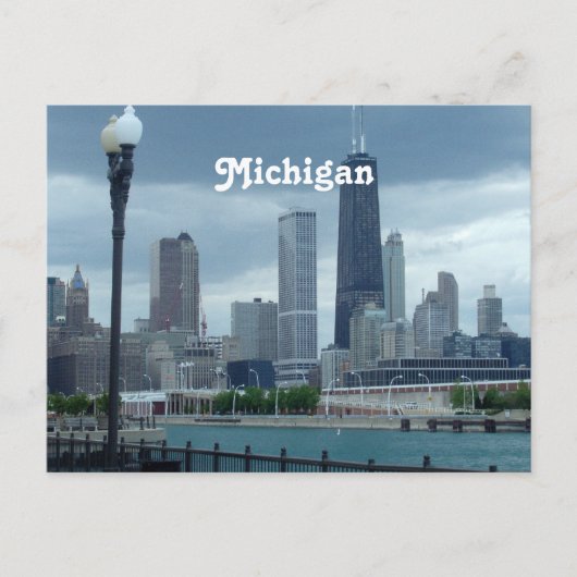 Carte Postale Michigan Skyline (Devant)