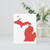 Carte Postale Michigan : un état ROUGE (Debout devant)