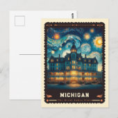 Carte Postale Michigan | Vincent Van Gogh inspiré (Devant / Derrière)