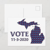 Carte Postale Michigan Vote (Devant / Derrière)