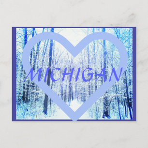 Carte postale Michigan Winter Woodland
