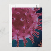 Carte Postale Microbiologie du virus Corona (Devant / Derrière)