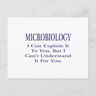 Carte Postale Microbiologiste Joke ... Explain Not Understand