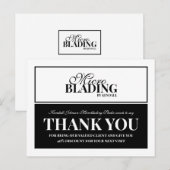 Carte Postale Microblading noir et blanc Merci Client Remise (Devant / Derrière)