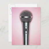 Carte Postale Microphone Chrome (Devant / Derrière)