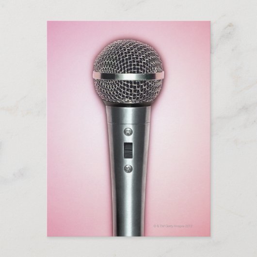 Carte Postale Microphone Chrome (Devant)