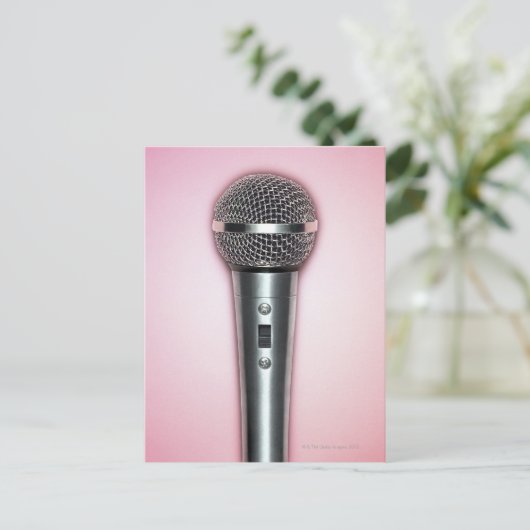 Carte Postale Microphone Chrome (Debout devant)