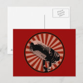 Carte Postale Microphone rétro en rouge (Devant / Derrière)