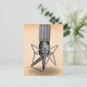 Carte Postale Microphone Vintage (Debout devant)