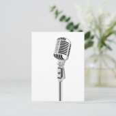 Carte Postale microphone vintage (Debout devant)