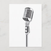 Carte Postale microphone vintage (Devant)