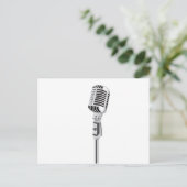 Carte Postale microphone vintage (Debout devant)
