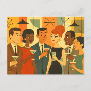 Carte Postale Mid Century 60s Office Cocktail Party