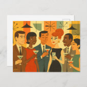Carte Postale Mid Century 60s Office Cocktail Party (Devant / Derrière)