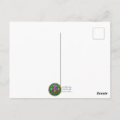 Carte Postale Mid Century Mardi Gras Sunset Fleur De Lis Martini (Dos)