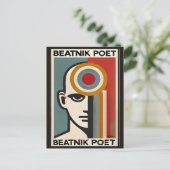 Carte Postale Mid Century Modern Art Beatnik Poet (Debout devant)