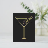 Carte Postale Mid Century Modern Gold 2 Olive Martini (Debout devant)