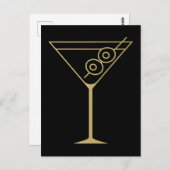 Carte Postale Mid Century Modern Gold 2 Olive Martini (Devant / Derrière)