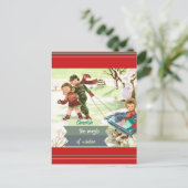 Carte Postale Mid Century Modern Illustration Winter (Debout devant)