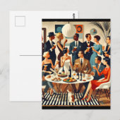 Carte Postale Mid Century Modern The Martini Intellectuals  (Devant / Derrière)