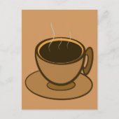 Carte Postale Mid Century Moderne Brown Cosy Coffee Cup (Devant)