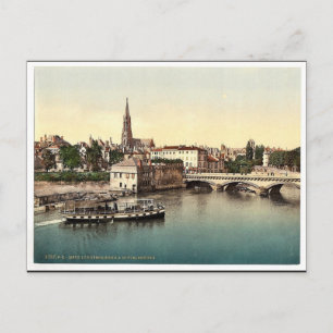Carte Postale Middle Bridge, Metz, Alsace Lorraine, Allemagne