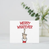 Carte Postale Middle Finger Merry Whatever (Debout devant)