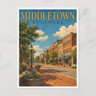 Carte Postale Middletown Delaware Main Street GeoSaga