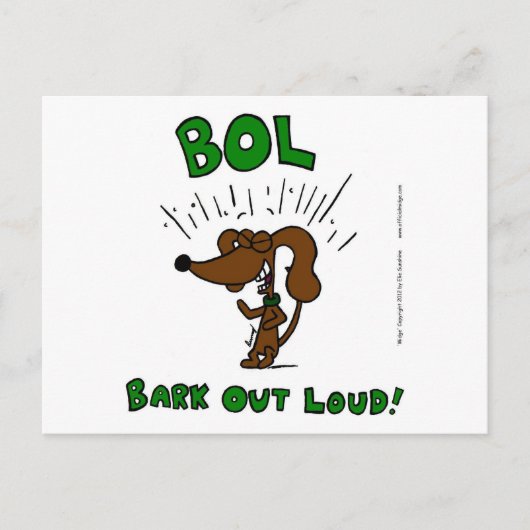 Carte postale Midge "BOL Bark Out Loud" (Devant)