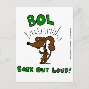 Carte Postale Midge "BOL Bark Out Loud" Postcard