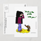 Carte Postale Midge "Coincé Dans L'Assiette Avec V (Devant / Derrière)