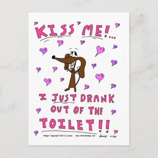Carte postale Midge 'KISS ME' (Devant)