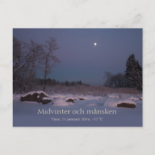 Carte Postale Midvinter och månsken Vasa Vaasa Finland CC0827