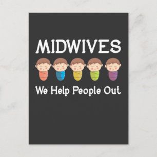 Carte Postale Midwives Appréciation mignonne Doula Midwoman bébé