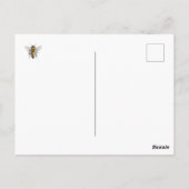 Carte Postale Miel Abee Sauvez les abeilles Script Flowers (Dos)