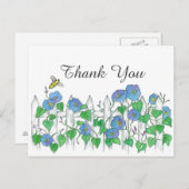 Carte Postale Miel Bee Morning Gloire Fleurs Merci (Devant / Derrière)