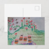 Carte Postale Miel et abeilles (Devant / Derrière)
