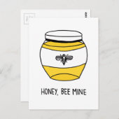 Carte Postale Miel, mienne d'abeille (Devant / Derrière)