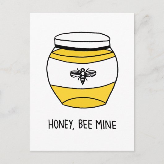 Carte Postale Miel, mienne d'abeille (Devant)