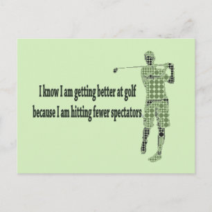Carte Postale Mieux se rendre au golf