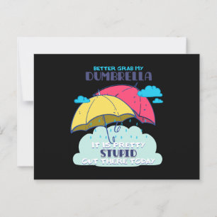 Carte Postale Mieux Vaut Prendre Mon Parapluie C'Est Assez Stupi
