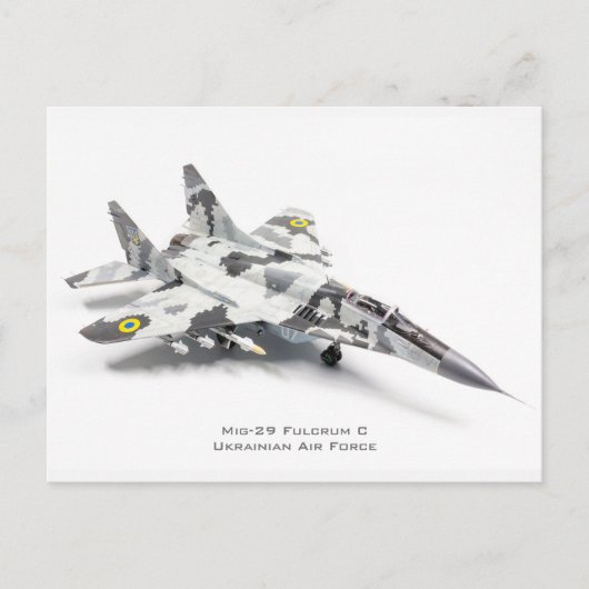 Carte Postale Mig-29 Fulcrum C Force aérienne ukrainienne (Devant)