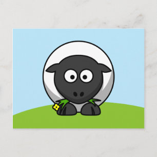 Carte Postale Mignon agneau de dessin animé